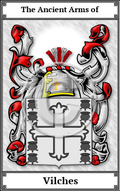 Vilches Family Crest Download (JPG) Book Plated - 600 DPI