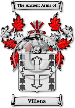 Villena Family Crest Download (jpg) Legacy Series - 150 DPI