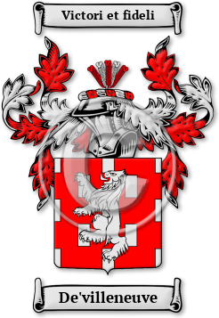 De'villeneuve Family Crest Download (JPG) Legacy Series - 600 DPI