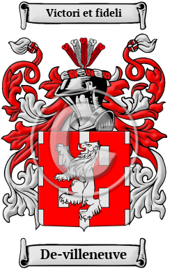 De-villeneuve Family Crest Download (JPG) Heritage Series - 300 DPI