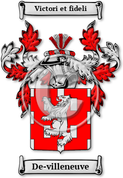 De-villeneuve Family Crest Download (JPG) Legacy Series - 600 DPI