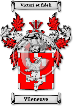 Vileneuve Family Crest Download (jpg) Legacy Series - 150 DPI