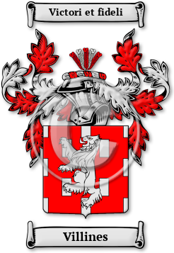 Villines Family Crest Download (jpg) Legacy Series - 150 DPI