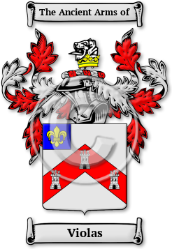Violas Family Crest Download (jpg) Legacy Series - 150 DPI