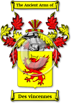 Des vincennes Family Crest Download (jpg) Legacy Series - 150 DPI
