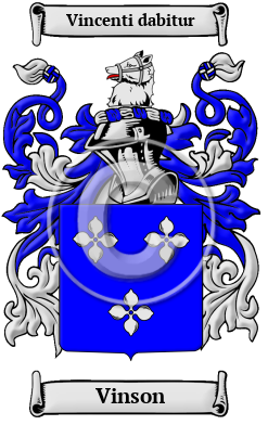 Vinson Family Crest Download (jpg) Heritage Series - 150 DPI