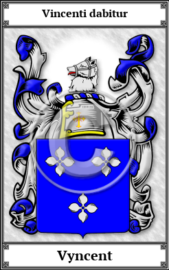 Vyncent Family Crest Download (JPG)  Book Plated - 150 DPI