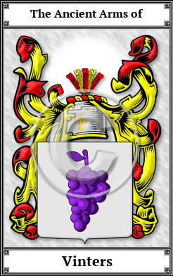 Vinters Family Crest Download (JPG) Book Plated - 600 DPI