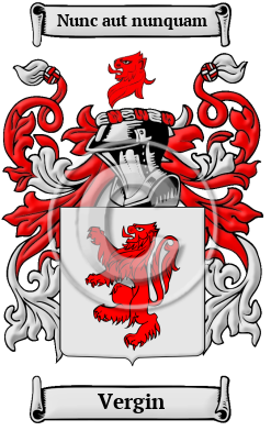 Vergin Family Crest Download (jpg) Heritage Series - 150 DPI