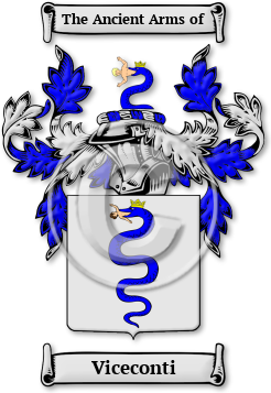 Viceconti Family Crest Download (jpg) Legacy Series - 150 DPI