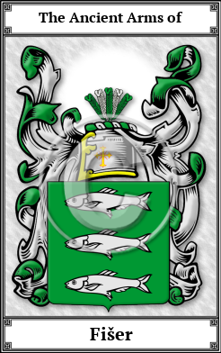 Fišer Family Crest Download (JPG) Book Plated - 600 DPI