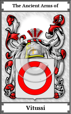 Vitussi Family Crest Download (JPG)  Book Plated - 150 DPI