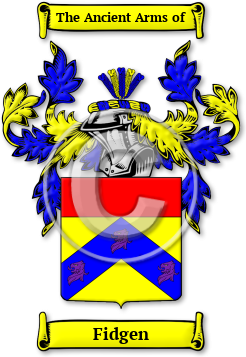 Fidgen Family Crest Download (jpg) Legacy Series - 150 DPI