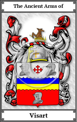 Visart Family Crest Download (JPG)  Book Plated - 150 DPI