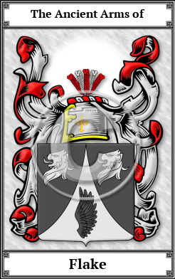 Flake Family Crest Download (JPG) Book Plated - 600 DPI