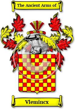 Vlemincx Family Crest Download (jpg) Legacy Series - 150 DPI