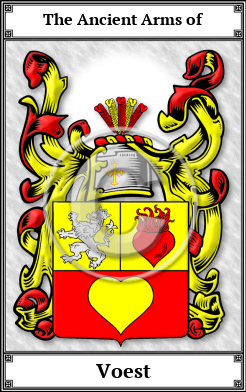 Voest Family Crest Download (JPG)  Book Plated - 150 DPI