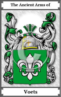 Voets Family Crest Download (JPG)  Book Plated - 150 DPI