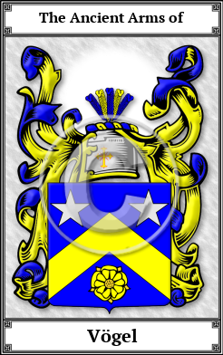Vögel Family Crest Download (JPG)  Book Plated - 150 DPI