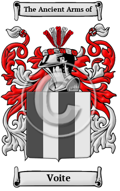 Voite Family Crest/Coat of Arms