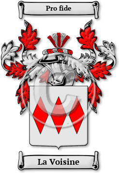 La Voisine Family Crest Download (jpg) Legacy Series - 150 DPI