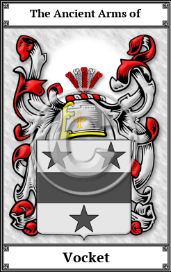 Vocket Family Crest Download (JPG)  Book Plated - 150 DPI