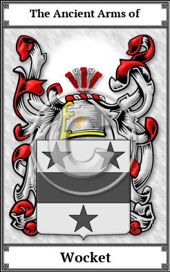 Wocket Family Crest Download (JPG)  Book Plated - 150 DPI