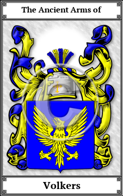 Volkers Family Crest Download (JPG) Book Plated - 600 DPI