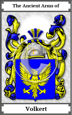 Volkert Family Crest Download (JPG) Book Plated - 600 DPI