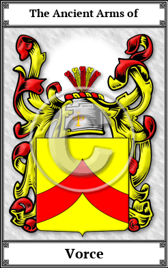 Vorce Family Crest Download (JPG)  Book Plated - 150 DPI