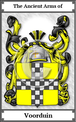 Voorduin Family Crest Download (JPG)  Book Plated - 150 DPI