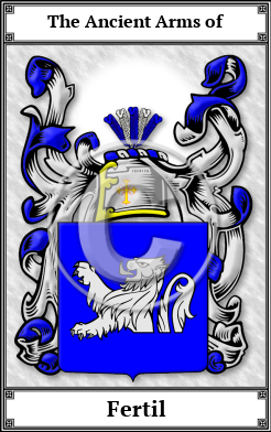 Fertil Family Crest Download (JPG)  Book Plated - 150 DPI