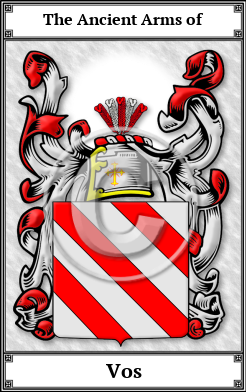 Vos Family Crest Download (JPG) Book Plated - 300 DPI