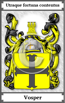Vosper Family Crest Download (JPG)  Book Plated - 150 DPI
