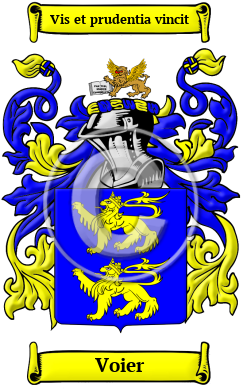 Voier Family Crest/Coat of Arms