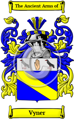 Vyner Family Crest/Coat of Arms