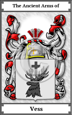 Vess Family Crest Download (JPG)  Book Plated - 150 DPI