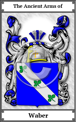 Waber Family Crest Download (JPG)  Book Plated - 150 DPI
