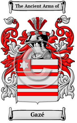 Gazé Family Crest/Coat of Arms