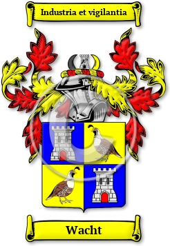 Wacht Family Crest Download (jpg) Legacy Series - 150 DPI