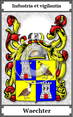 Waechter Family Crest Download (JPG)  Book Plated - 150 DPI