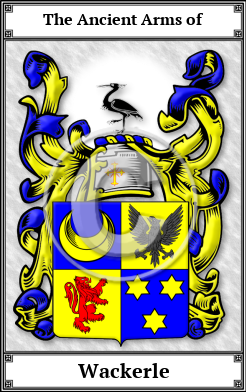 Wackerle Family Crest Download (JPG)  Book Plated - 150 DPI