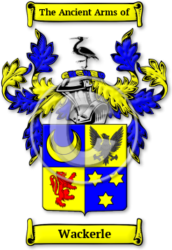 Wackerle Family Crest Download (jpg) Legacy Series - 150 DPI