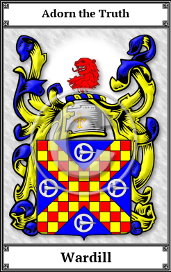 Wardill Family Crest Download (JPG) Book Plated - 600 DPI