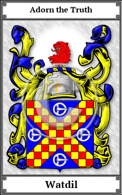 Watdil Family Crest Download (JPG)  Book Plated - 150 DPI