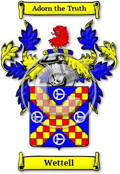 Wettell Family Crest Download (jpg) Legacy Series - 150 DPI