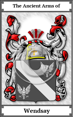 Wendsay Family Crest Download (JPG) Book Plated - 600 DPI