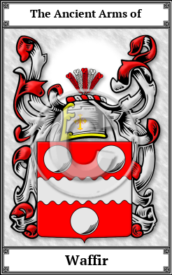 Waffir Family Crest Download (JPG) Book Plated - 600 DPI