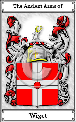 Wiget Family Crest Download (JPG)  Book Plated - 150 DPI