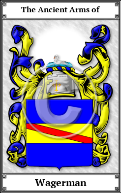 Wagerman Family Crest Download (JPG) Book Plated - 600 DPI